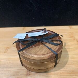 NEW! Hearth & Hand Wood Coaster Set